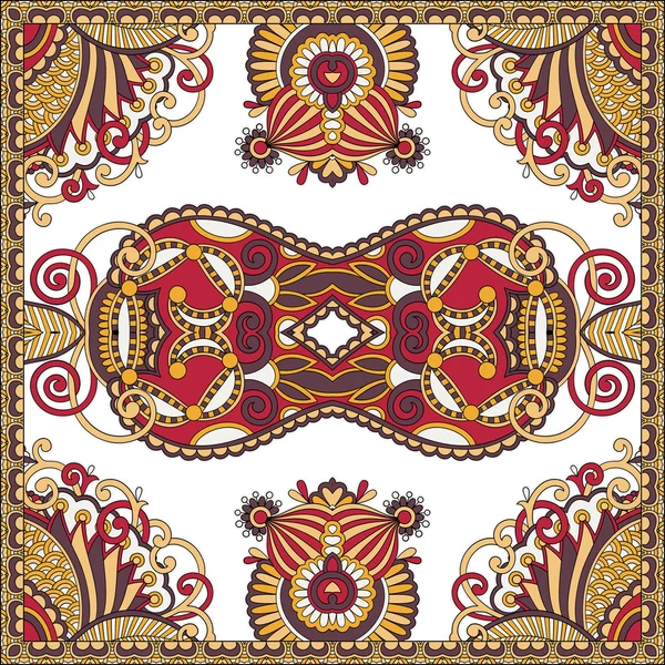 Traditional ornamental floral paisley bandanna. You can use this — Stock Vector