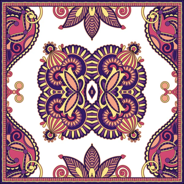 Traditional ornamental floral paisley bandanna. You can use this — Stock Vector