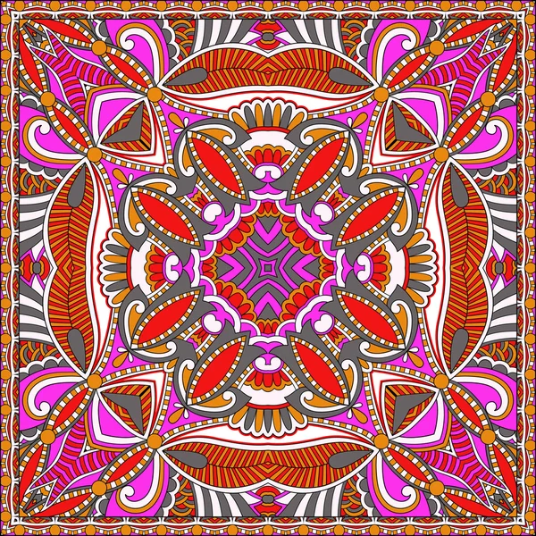 Традиционная декоративная цветочная банданна из пейсли. Вы можете использовать это — стоковый вектор