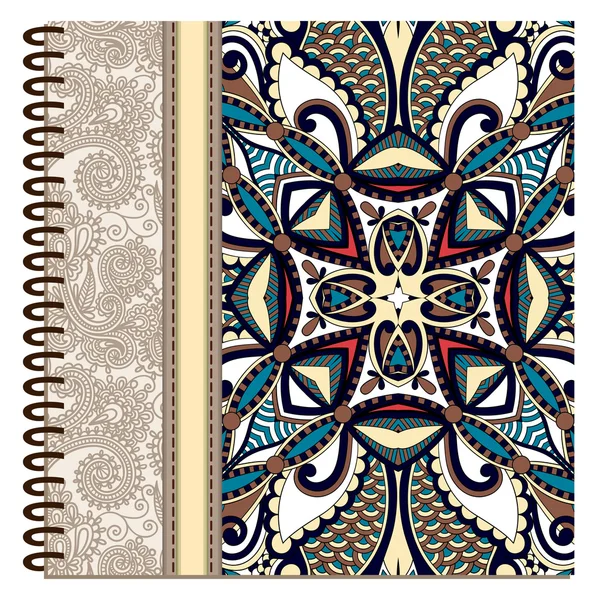 Design spirály okrasné notebook kryt — Stockový vektor