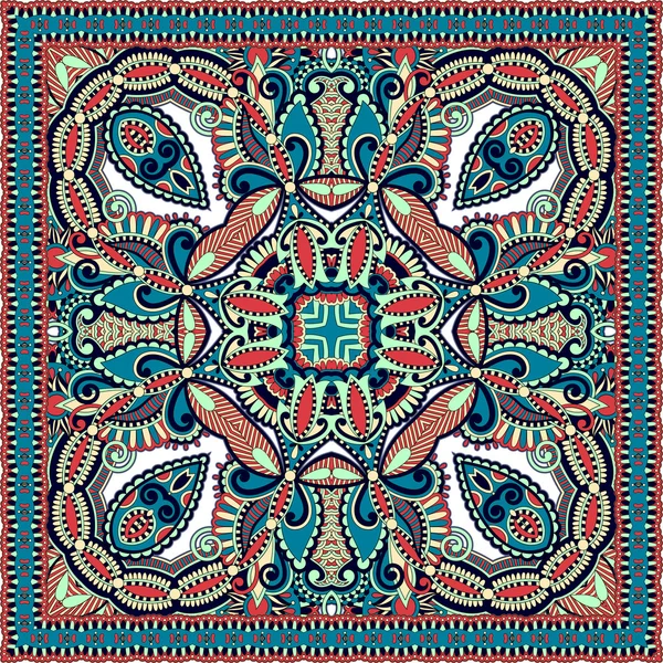 Paisley floral ornemental traditionnel Bandanna — Image vectorielle