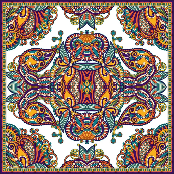 Floral tradicional ornamental Paisley Bandanna — Vector de stock