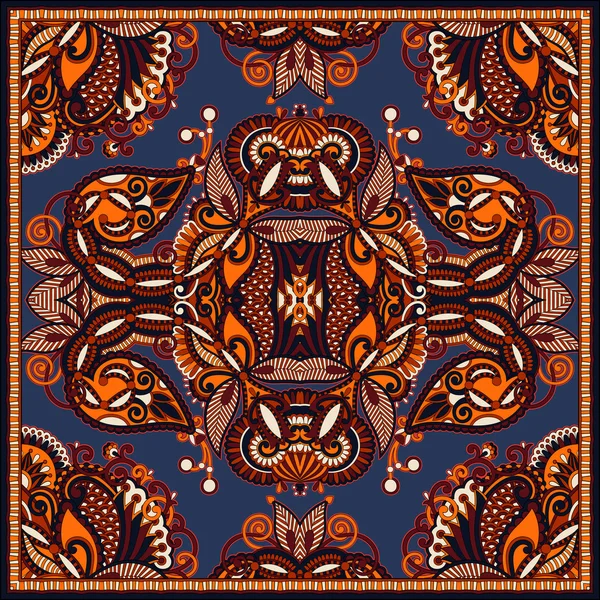 Floral tradicional ornamental Paisley Bandanna — Archivo Imágenes Vectoriales