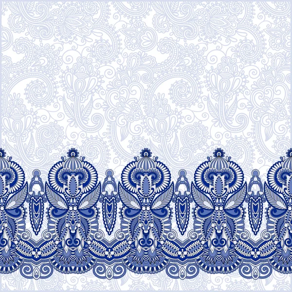 Fondo ornamental con cinta de flores, patrón de rayas, saludo — Vector de stock