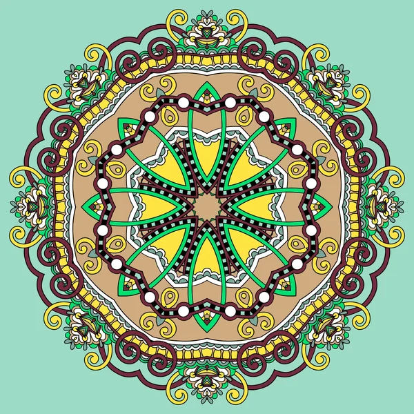 Cirkel ornament, versiering ronde kant — Stockvector