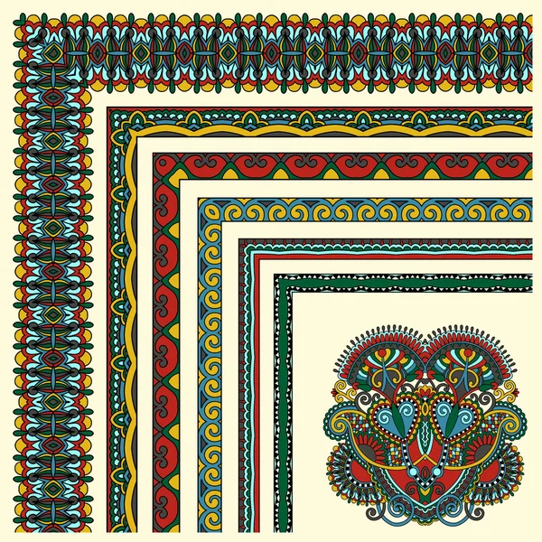 Colección de diseño de marco vintage floral ornamental. Todo compón — Archivo Imágenes Vectoriales