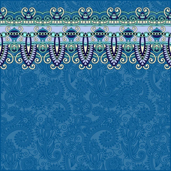 Fundo ornamental com fita de flor, padrão de listra, greeti — Vetor de Stock