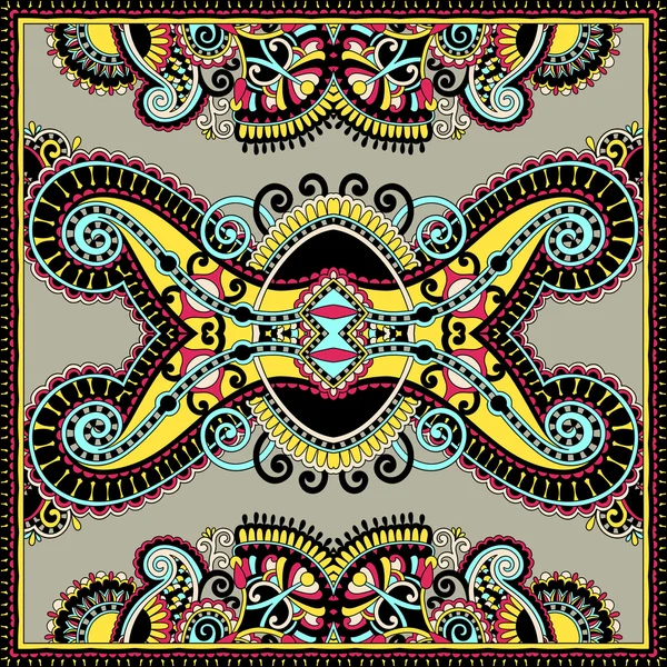 Traditional ornamental floral paisley bandanna. You can use this — Stockvector