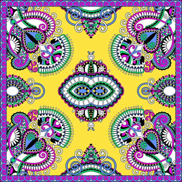 Bandana paisley floral ornamental tradicional. Puedes usar esto. — Vector de stock