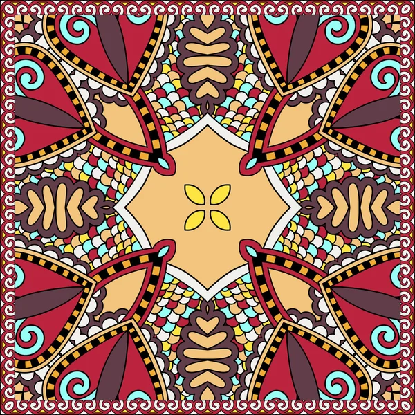 Traditional ornamental floral paisley bandanna. You can use this — Stockvector