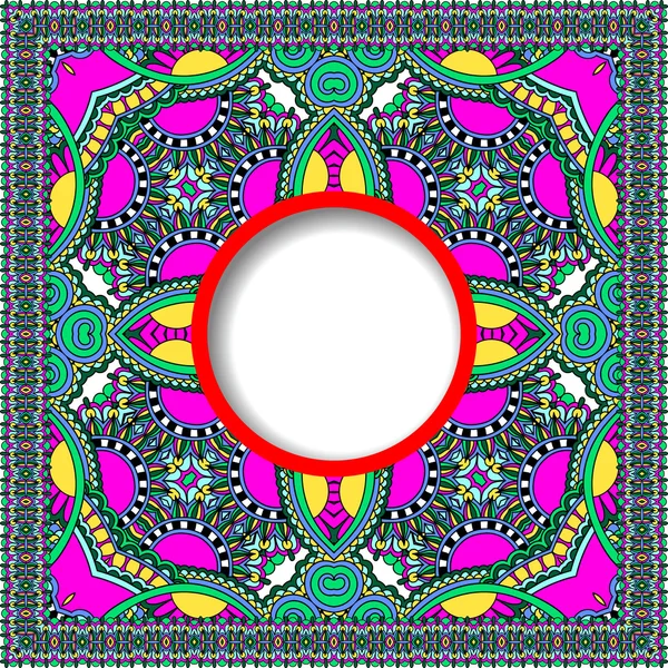 Motif rond floral dans le style ethnique oriental ukrainien pour votre — Image vectorielle