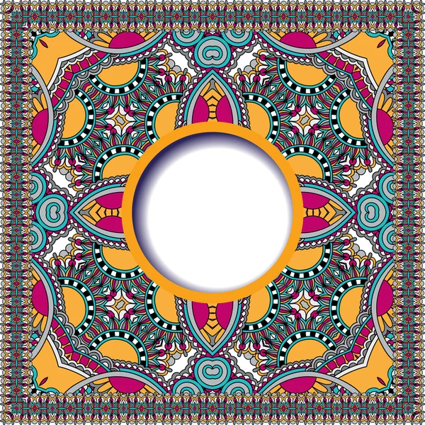 Motif rond floral dans le style ethnique oriental ukrainien pour votre — Image vectorielle