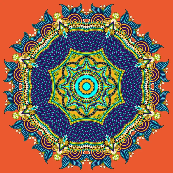 Patrón geométrico decorativo circular para el diseño de moda yoga — Vector de stock