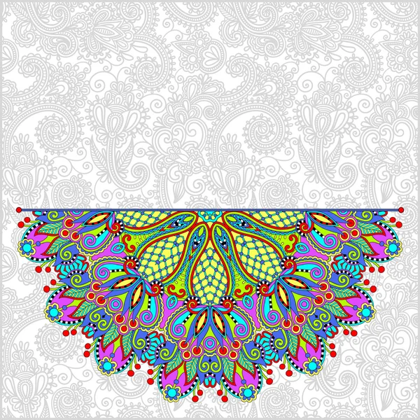 에 대 한 우크라이나어 오리엔탈 에스닉 스타일 패턴 라운드 꽃 당신의 — 스톡 벡터