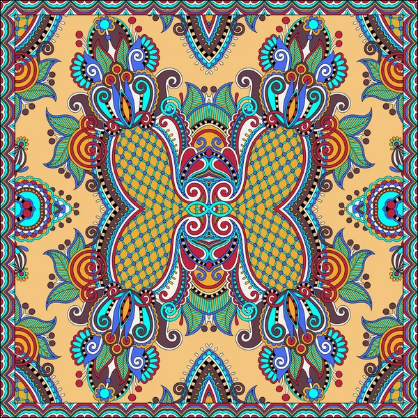 Floral tradicional ornamental Paisley Bandanna — Vector de stock