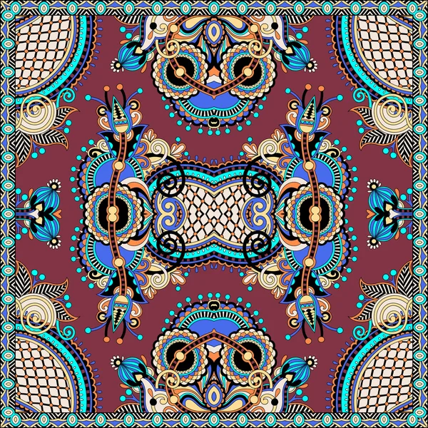 Paisley floral ornemental traditionnel Bandanna — Image vectorielle