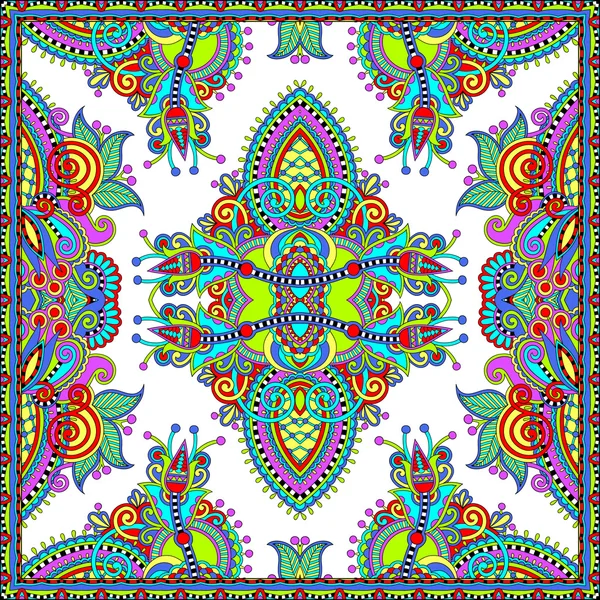 Floral tradicional ornamental Paisley Bandanna — Vector de stock