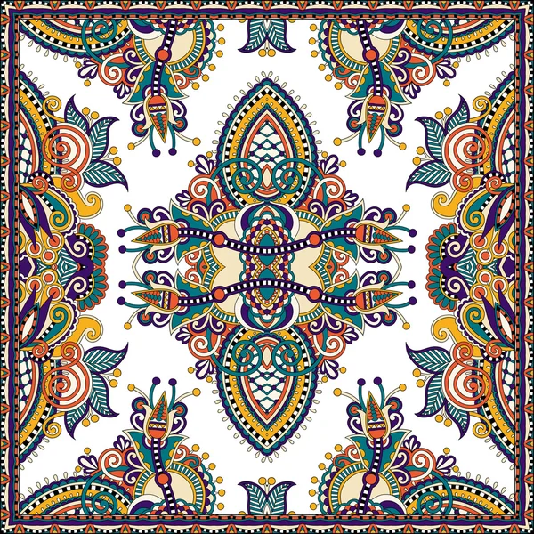 Paisley floral ornemental traditionnel Bandanna — Image vectorielle