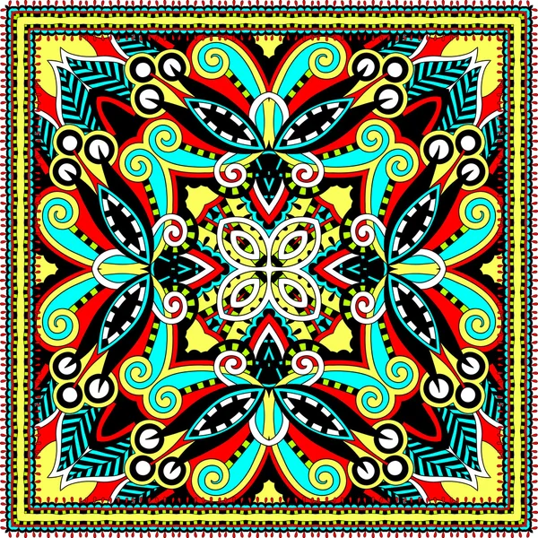 Traditional ornamental floral paisley bandanna — Stock Vector