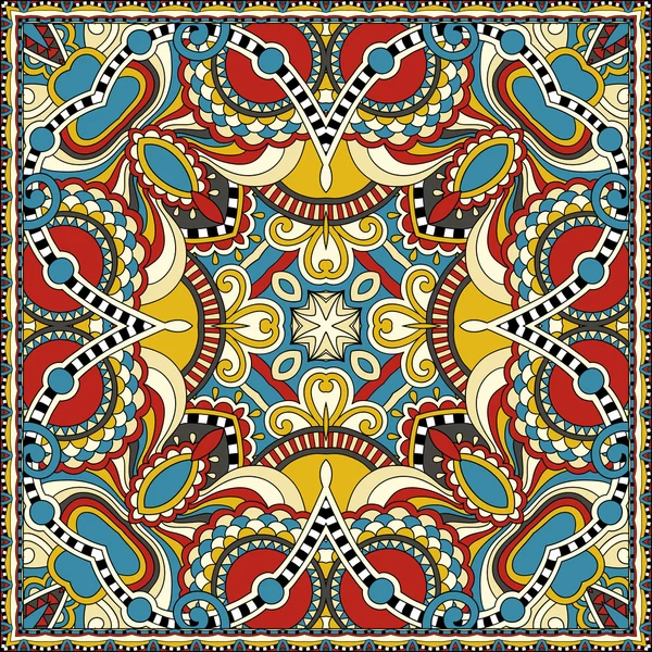 Traditionelle Zierblumen Paisley Bandanna — Stockvektor