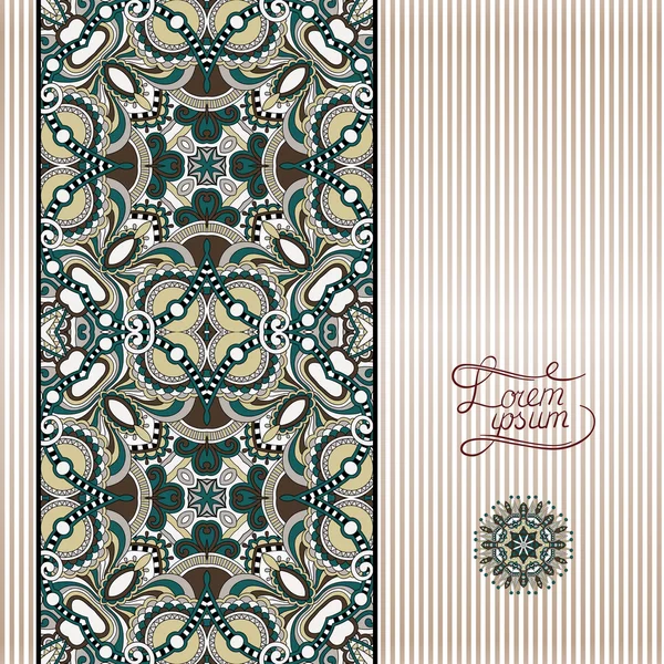Floral geometric background, vintage ornamental design template — Stock Vector