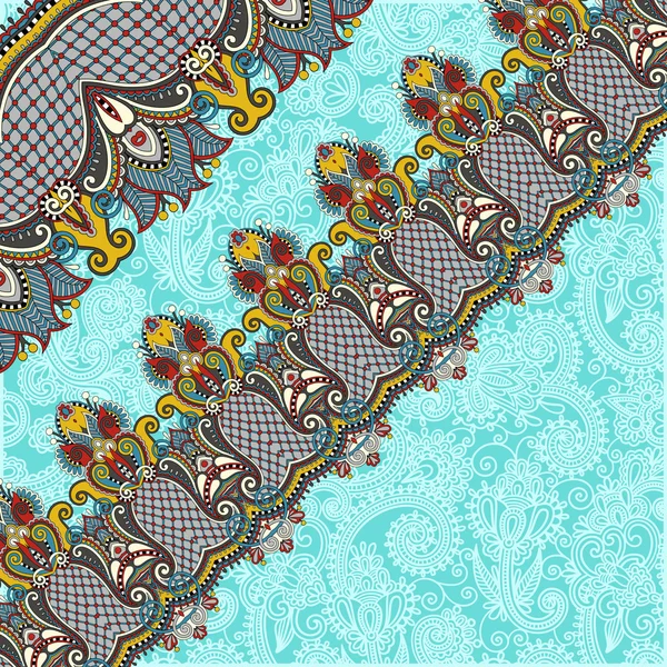 Ornamentaler Hintergrund mit Blumenband, Streifenmuster — Stockvektor