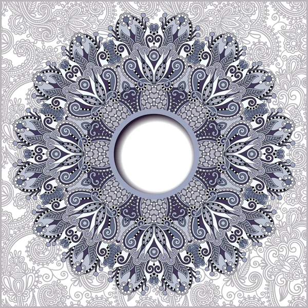 Motif rond floral dans le style ethnique oriental ukrainien pour votre — Image vectorielle