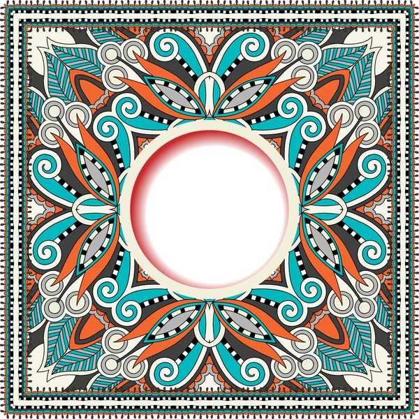 Motif rond floral dans le style ethnique oriental ukrainien pour votre — Image vectorielle