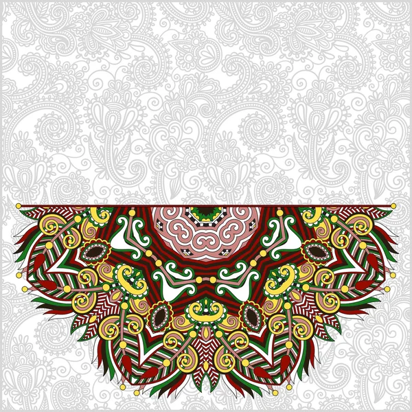 Patrón redondo floral en estilo étnico oriental ucraniano — Archivo Imágenes Vectoriales