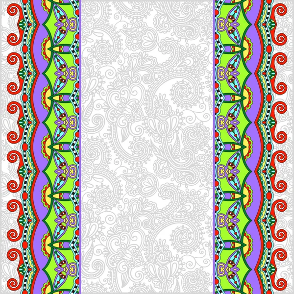 Dekorativa bakgrund med blomma band, randigt mönster, greeti — Stock vektor
