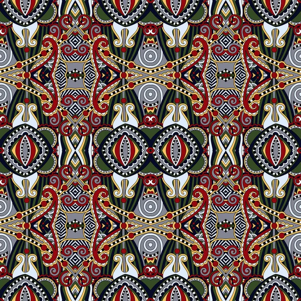 Motif vintage géométrie sans couture, style ethnique ornemental backg — Image vectorielle