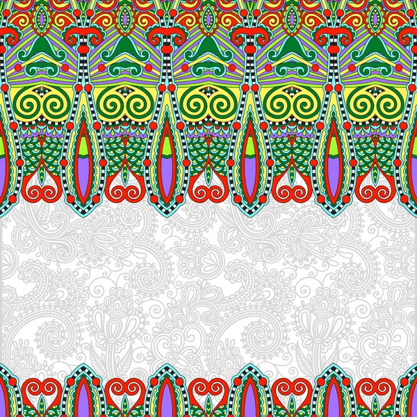 Fondo folclórico floral ornamental para invitación, cover des — Vector de stock