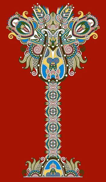 Arbre floral ornemental abstrait — Image vectorielle