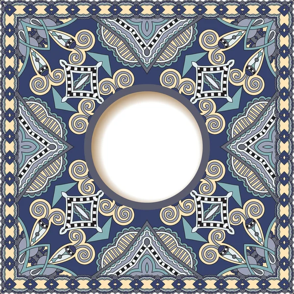 Motif rond floral dans le style ethnique oriental ukrainien pour votre — Image vectorielle