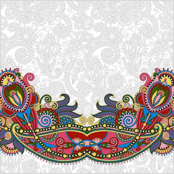Paisley design sur fond floral décoratif pour invitation, p — Image vectorielle