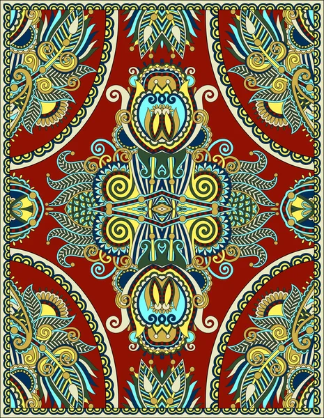 乌克兰的花地毯设计用于在画布或纸，kar 打印 — 图库矢量图片