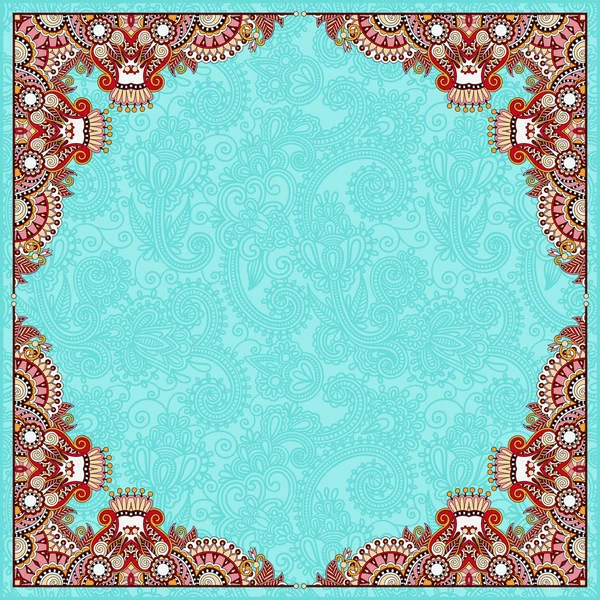 Cadre floral vintage, style ethnique ukrainien — Image vectorielle