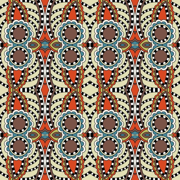 Seamless geometry vintage pattern, ethnic style ornamental backg — Stock Vector