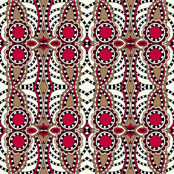 Seamless geometry vintage pattern, ethnic style ornamental backg — Stock Vector