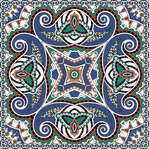 Traditionelle Zierblumen Paisley Bandanna — Stockvektor