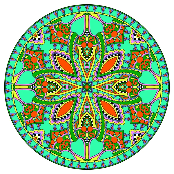 Decorative design of circle dish template — Stock Vector