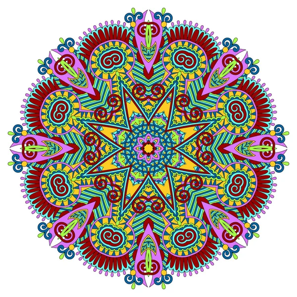 Mandala, Kreis dekorative spirituelle indische Symbol des Lotusflusses — Stockvektor