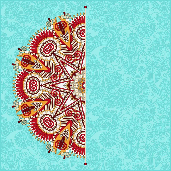 Motif rond floral dans le style ethnique oriental ukrainien pour votre — Image vectorielle