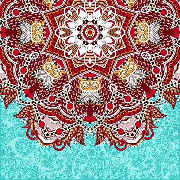 Motif rond floral dans le style ethnique oriental ukrainien pour votre — Image vectorielle