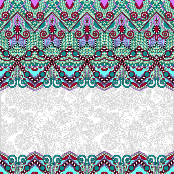 Fundo folclórico floral ornamental para convite, capa des — Vetor de Stock