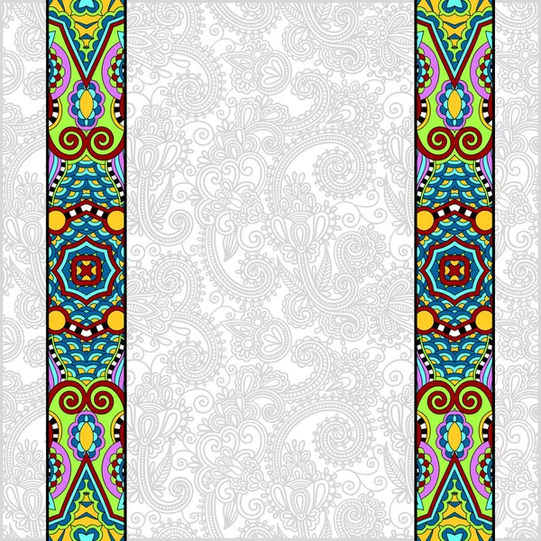 Кружевные границы полосы на декоративном цветочном фоне — стоковый вектор