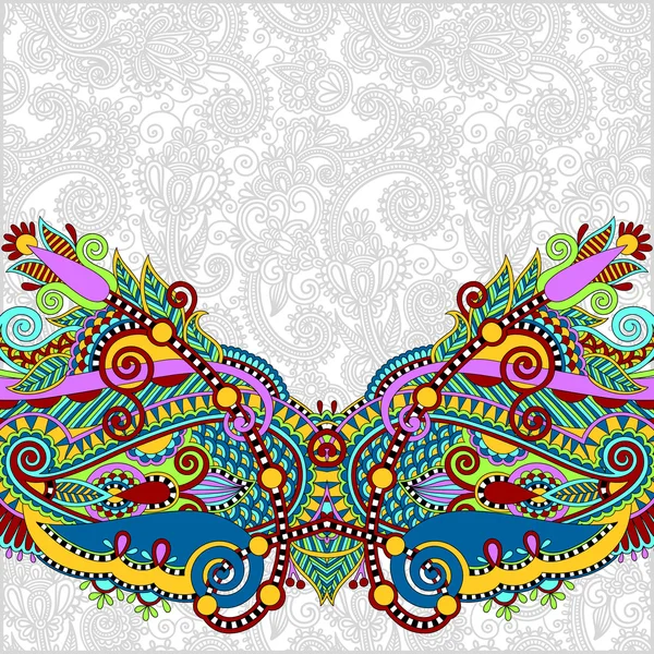 Paisley design sur fond floral décoratif pour invitation, p — Image vectorielle