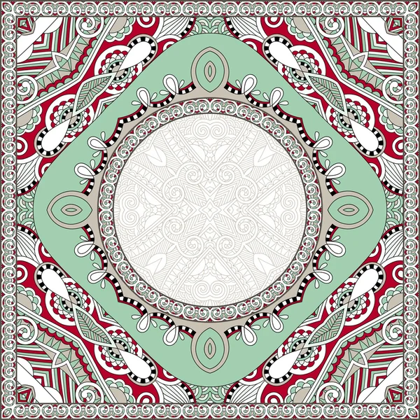 Floral round pattern in ukrainian oriental ethnic style for your — Stock Vector