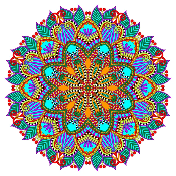 Mandala, cercle décoratif spirituel indien symbole de lotus — Image vectorielle