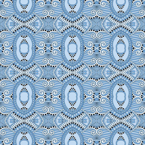 Motif vintage géométrie sans couture, couleur bleue — Image vectorielle